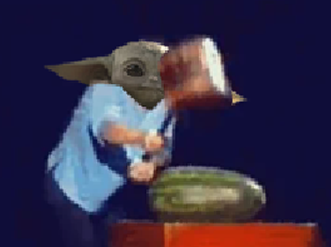 This meme features a screenshot from the Star Wars character Baby Yoda (also known as "The Child") from the Disney+ series "The Mandalorian". In the image, Baby Yoda is sitting at a desk, drinking a blue milk-like beverage from a cup, and looking rather unimpressed. The text "I love you" appears on the screen, but Baby Yoda's response is "I am not a child, I am 300 years old".